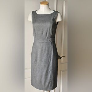 Hugo Boss Grey Wool Shift Dress Size US2